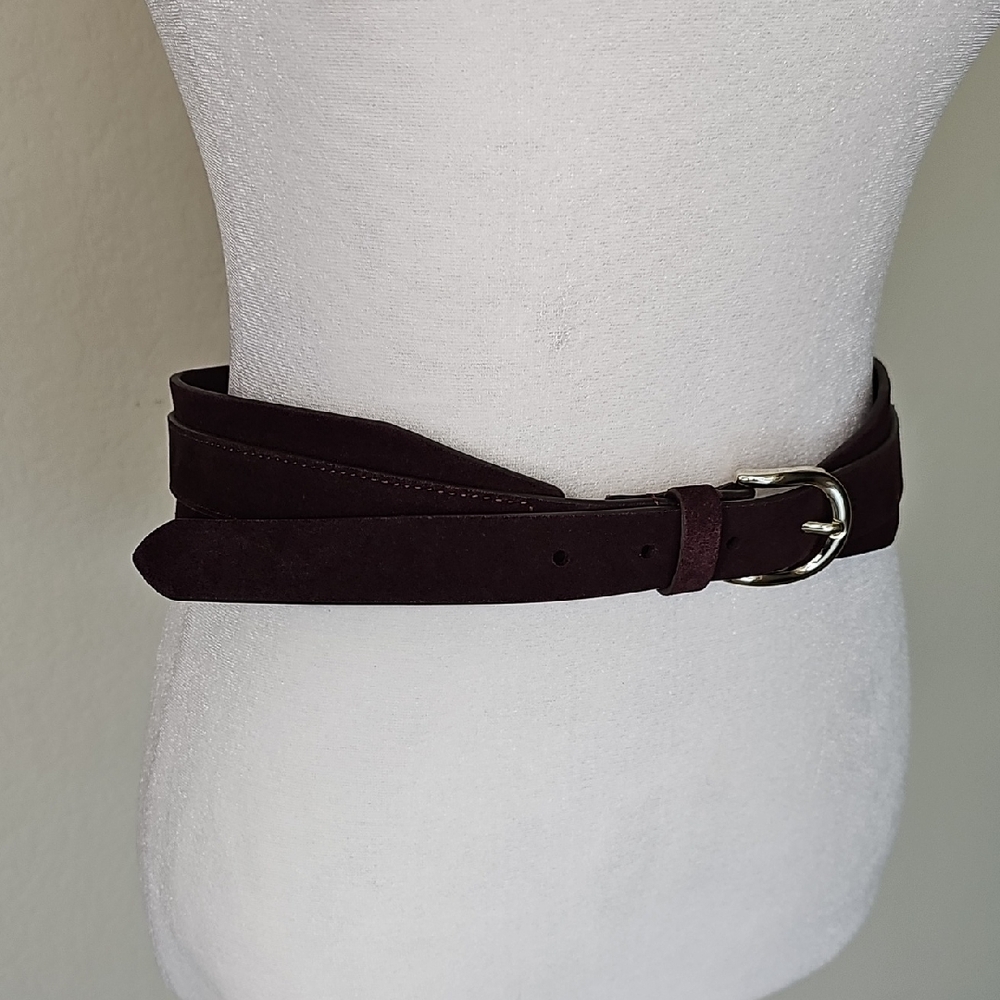 Loft Purple Suede Belt, Silver Buckle - Picture 3 of 10